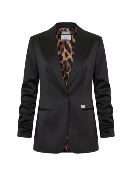 Sacou Philipp Plein cu volane negru