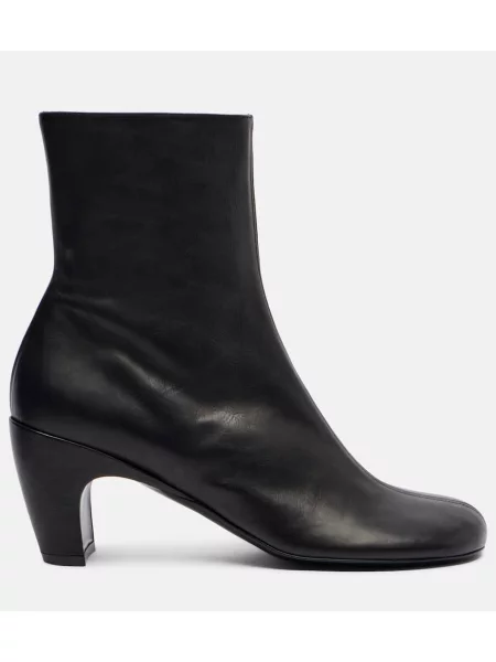Cizme scurte Dries Van Noten din piele negru