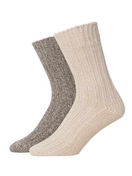 SNOCKS Nogavice pegasto siva / volneno bela