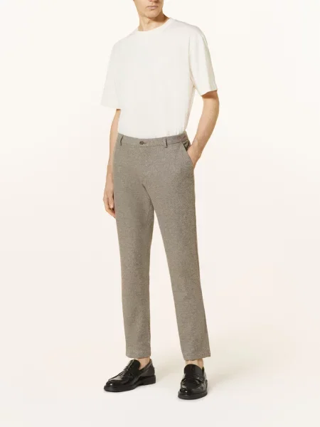 Paul Oblekové Kalhoty Extra Slim Fit Z Žerzeje taupe