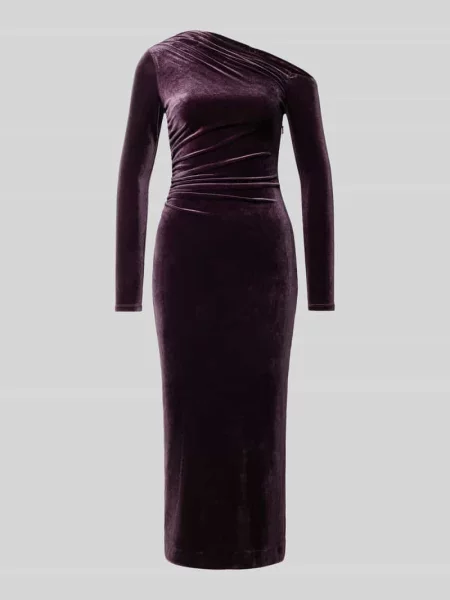 Sukienka koktajlowa z aksamitu w asymetrycznym stylu model „Angelina” Forever New