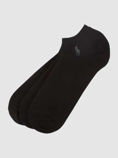 Polo Ralph Lauren skarpety do obuwia sportowego pakowane po 3 szt. Mężczyźni jednolity ONE SIZE czarny