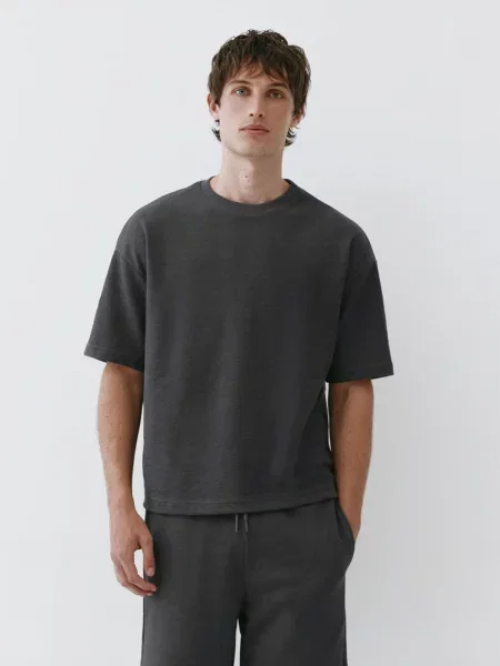 Pull&Bear Tričko tmavosivá