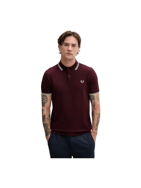 T-shirt FRED PERRY Twin Tipped Fred Perry Shirt Oxblood L czerwona