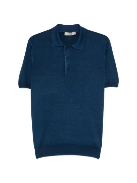 Polo Canali scurt albastru