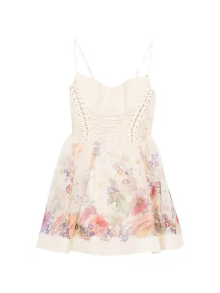 Rochie mini Zimmermann cu model floral tip corset de costum