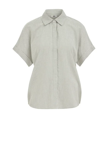 WE Fashion Bluză verde deschis alb