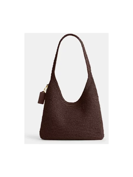 Coach torebka skórzana Brooklyn Shoudler Bag 28 brązowa