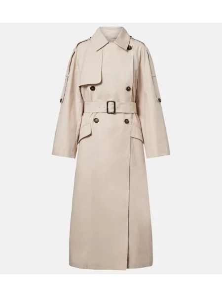 Trenčkot Max Mara keper bež
