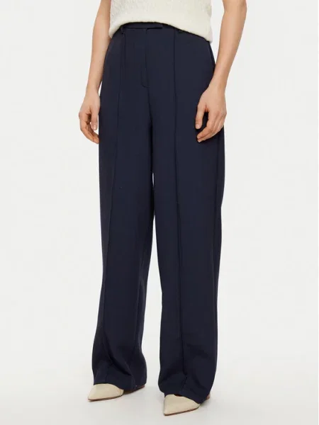 Tommy Hilfiger spodnie granatowy proste medium waist