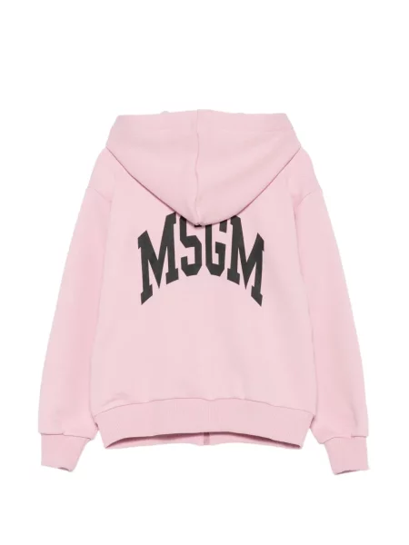 Bluza z kapturem dziecięca Msgm różowa