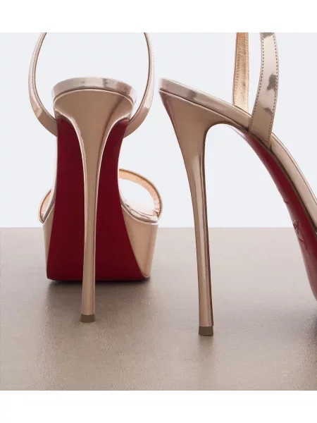 Sandale Christian Louboutin din piele cu platformă