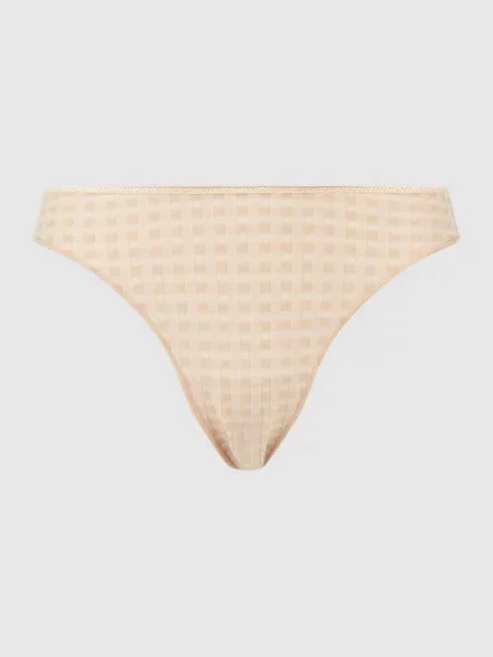 Stringi z fakturowanym wzorem model ‘Avero Thong’ Marie Jo beżowe