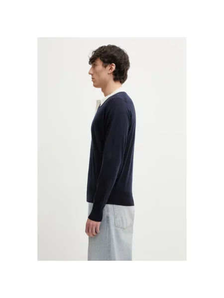 Sweter Wales Bonner wełniany niebieski