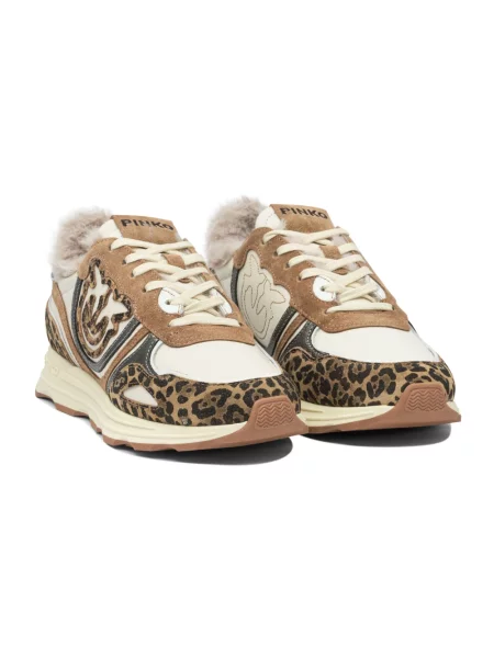 PINKO Obuwie Kobieta 39 EU Skóra Zoe 01 Sneakers beżowy