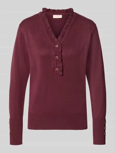 Sweter o kroju regular fit z domieszką mieszanki wełny i alpaki model Katie' Free/quent