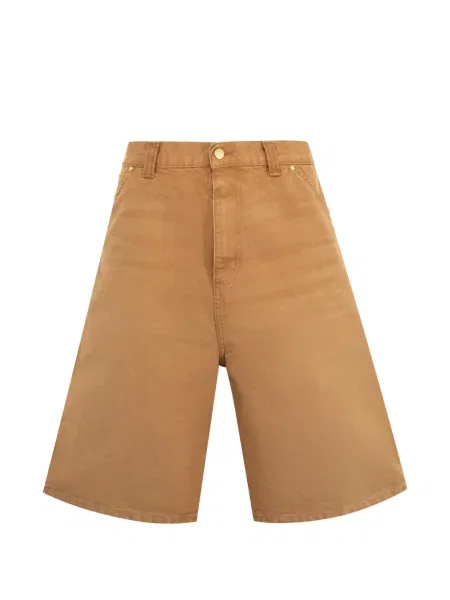 Džínové šortky Carhartt Wip s autogramem hnědé