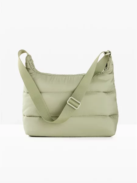 Pikowana torba shopper zielona