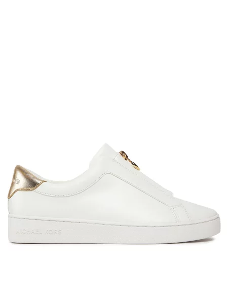 Sneakersy MICHAEL Michael Kors Keaton Zip Slip On biela