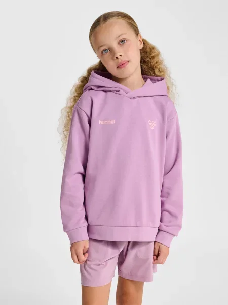 Bluza z kapturem dla dzieci Hummel Graphic różowa