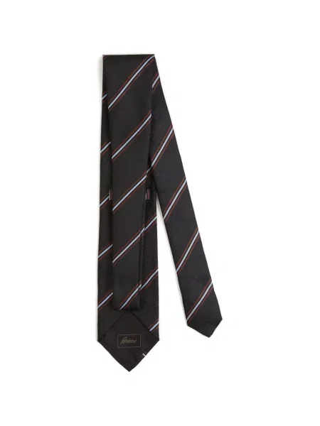 Cravată Brioni din jacard negru