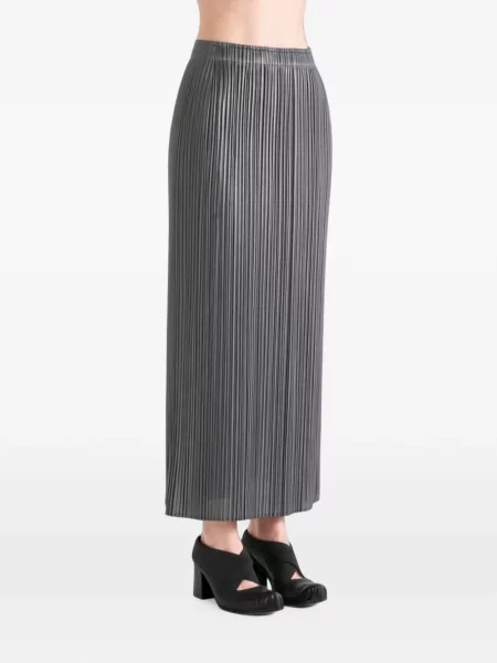 Fusta maxi Pleats Please Issey Miyake gri