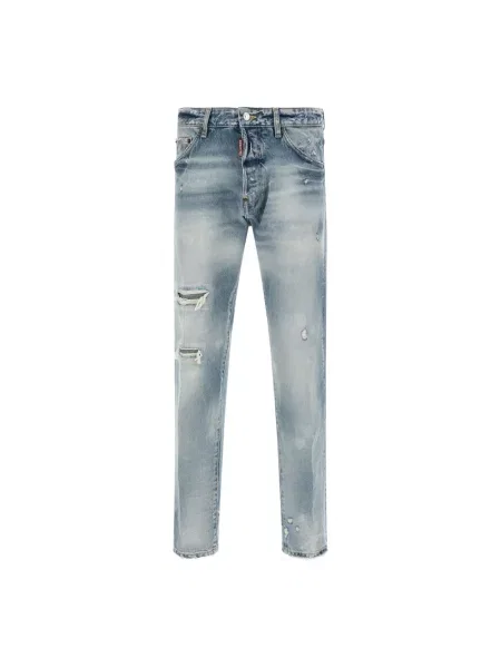 Jeansy Dsquared2 typu teddy niebieskie