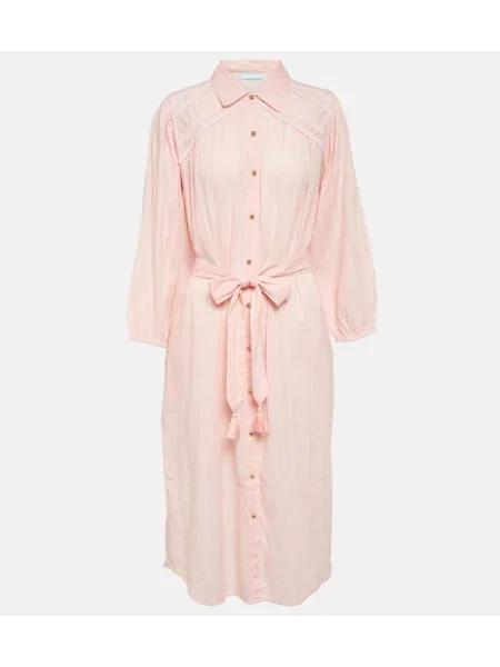 Rochie tip cămașă Melissa Odabash de costum roz