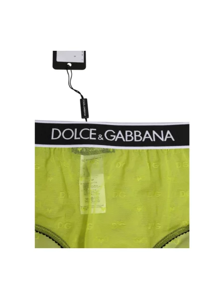 Slipy Dolce And Gabbana z logo żółte