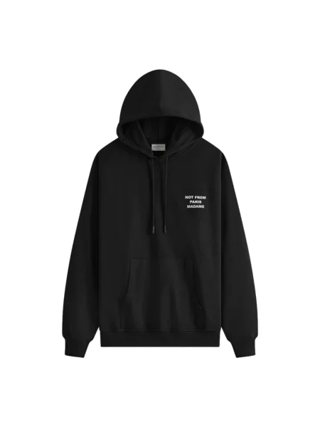 Bluza z kapturem Drole De Monsieur z kapturem z nadrukiem czarna