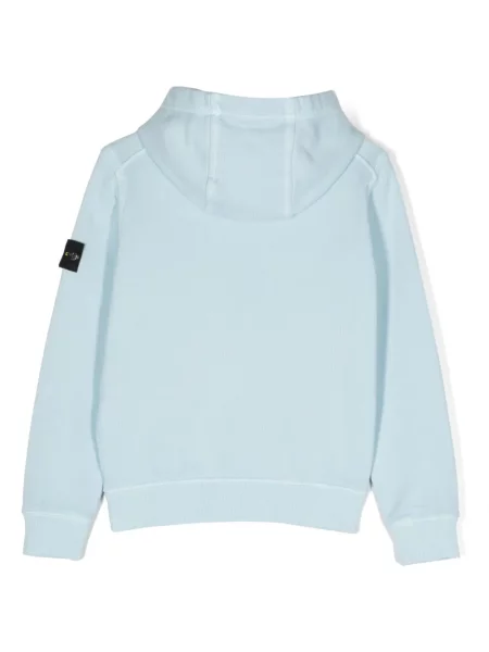 Bluza z kapturem dziecięca Stone Island niebieska