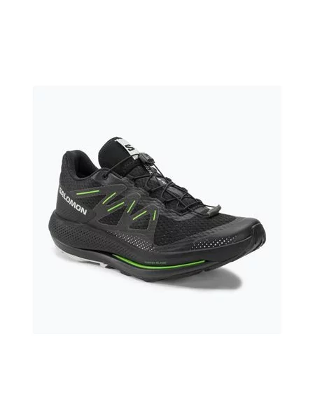 Кросівки для бігу Salomon Pulsar Trail black/black/green gecko чорні