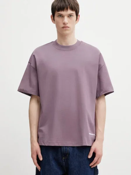 Carhartt WIP S/S Link Script T-Shirt t-shirt ανδρικό μωβ