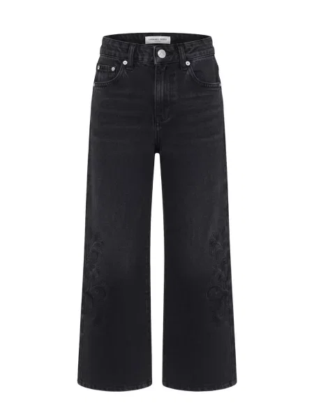 John Richmond Traperice Jeans grigio per bambina' crna