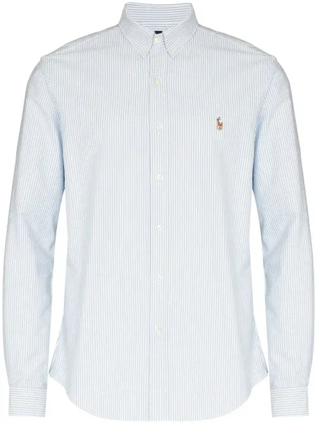 Košulja Polo Ralph Lauren s vezom plava