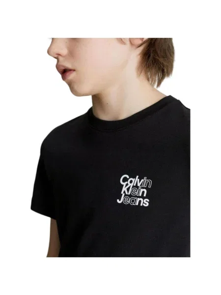 Gyerek póló Calvin Klein Jeans fekete