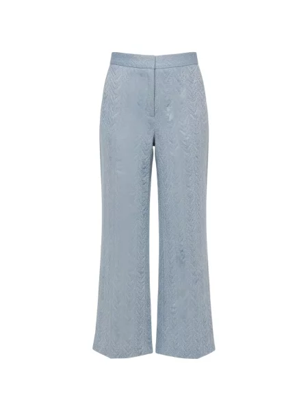 Decupat pantaloni Odeeh cu model herringbone albastru