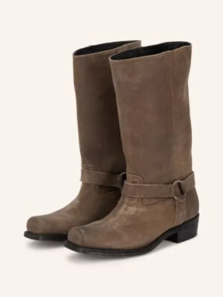 Golden Goose Motorkářské Kozačky černošedá