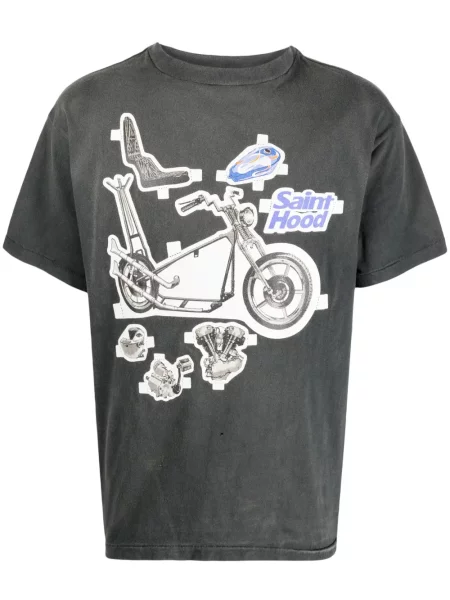 Tricou Saint Mxxxxxx zdrențuiți gri