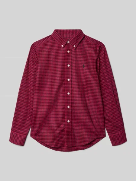 Koszula z listwą guzikową Polo Ralph Lauren bordowa
