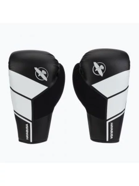 Rękawice bokserskie Hayabusa S4 Lace Up black/white białe