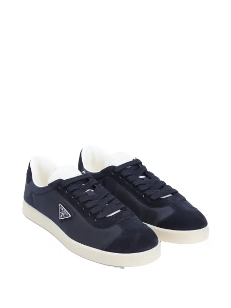 Sneakerși Prada din piele de căprioară albastru
