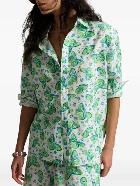 Ριγέ πουκάμισο Polo Ralph Lauren με σχέδιο μπλε