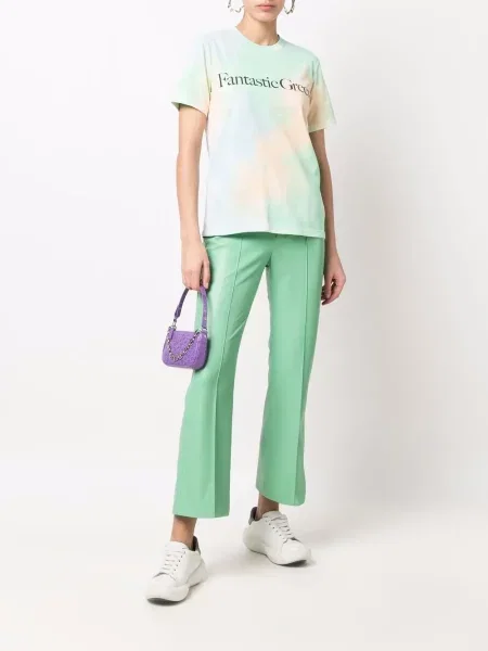 Raštuotas marškinėliai Msgm žalia