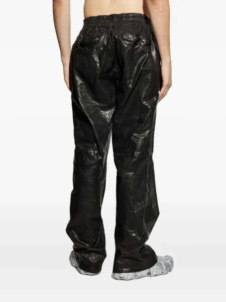 Pantaloni Diesel din piele negru