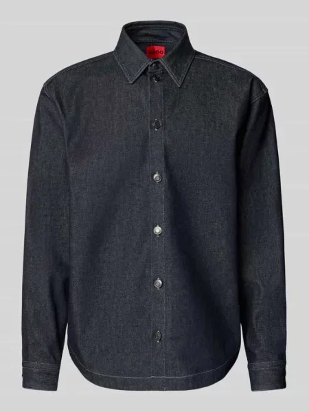 Kurtka jeansowa o kroju oversized z czystej Model EMIKOL' Hugo niebieska