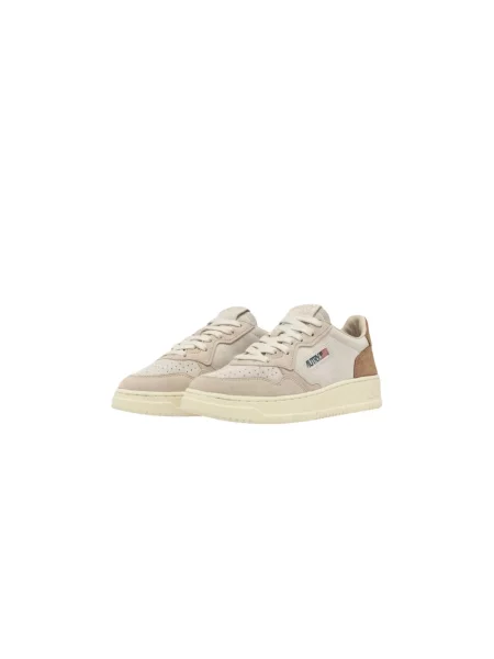 Sneakersy Autry sznurowane skórzane białe