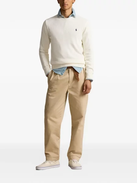 Tricou polo Polo Ralph Lauren cu glugă cu blană cu broderie roșu