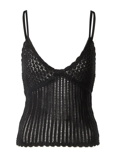 LENI KLUM x ABOUT YOU Top brodat Liv' negru
