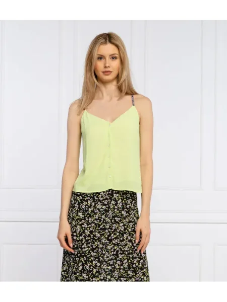 Top din denim Tommy Jeans verde